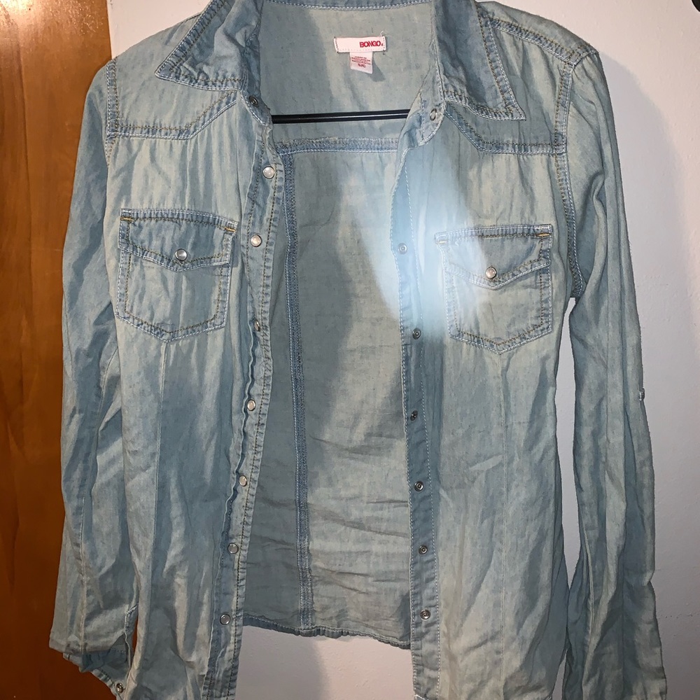 Light Jean Button Down Shirt